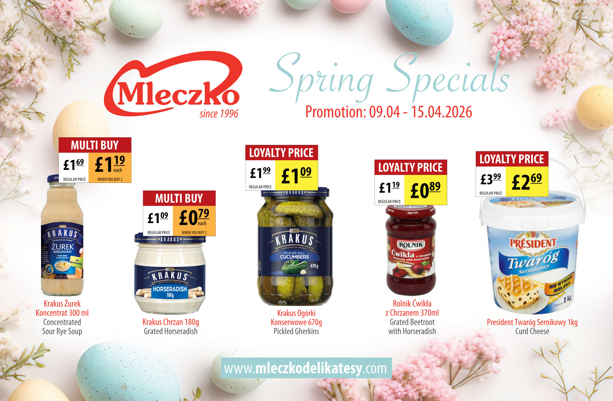 Gazetka Mleczko Spring Specials 2026 www 1st page